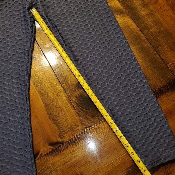 Slate blue / grey textured leggings 1X /2X - Picture 3 of 7